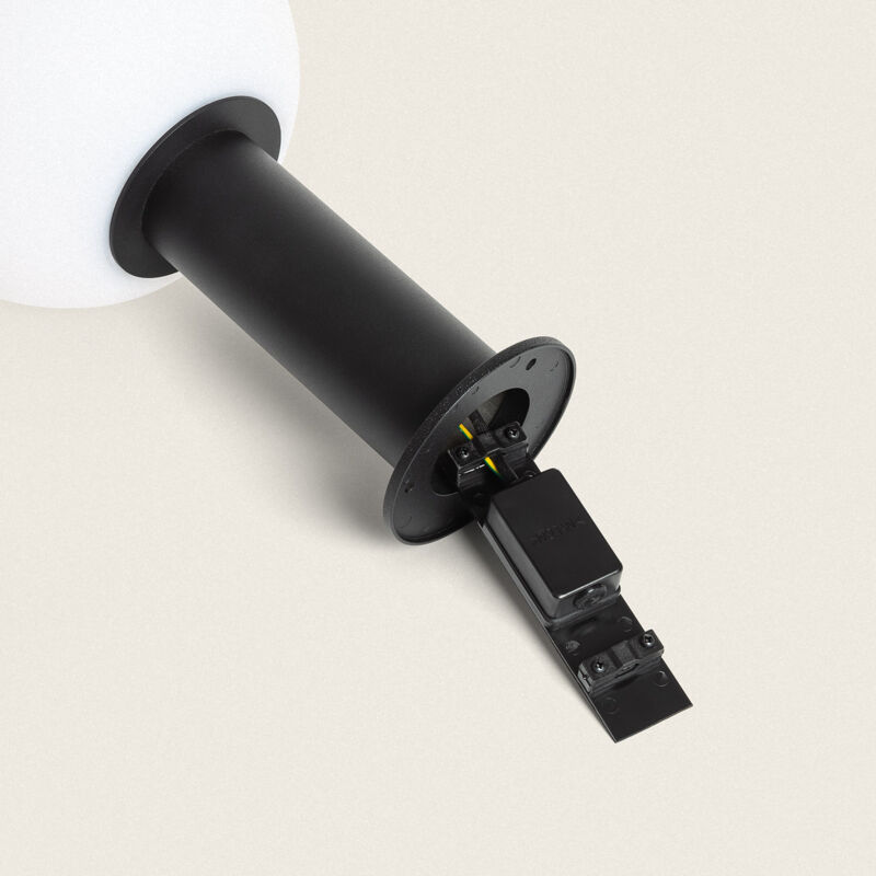 foto del prodotto lampioncino da muretto alluminio tondu nero