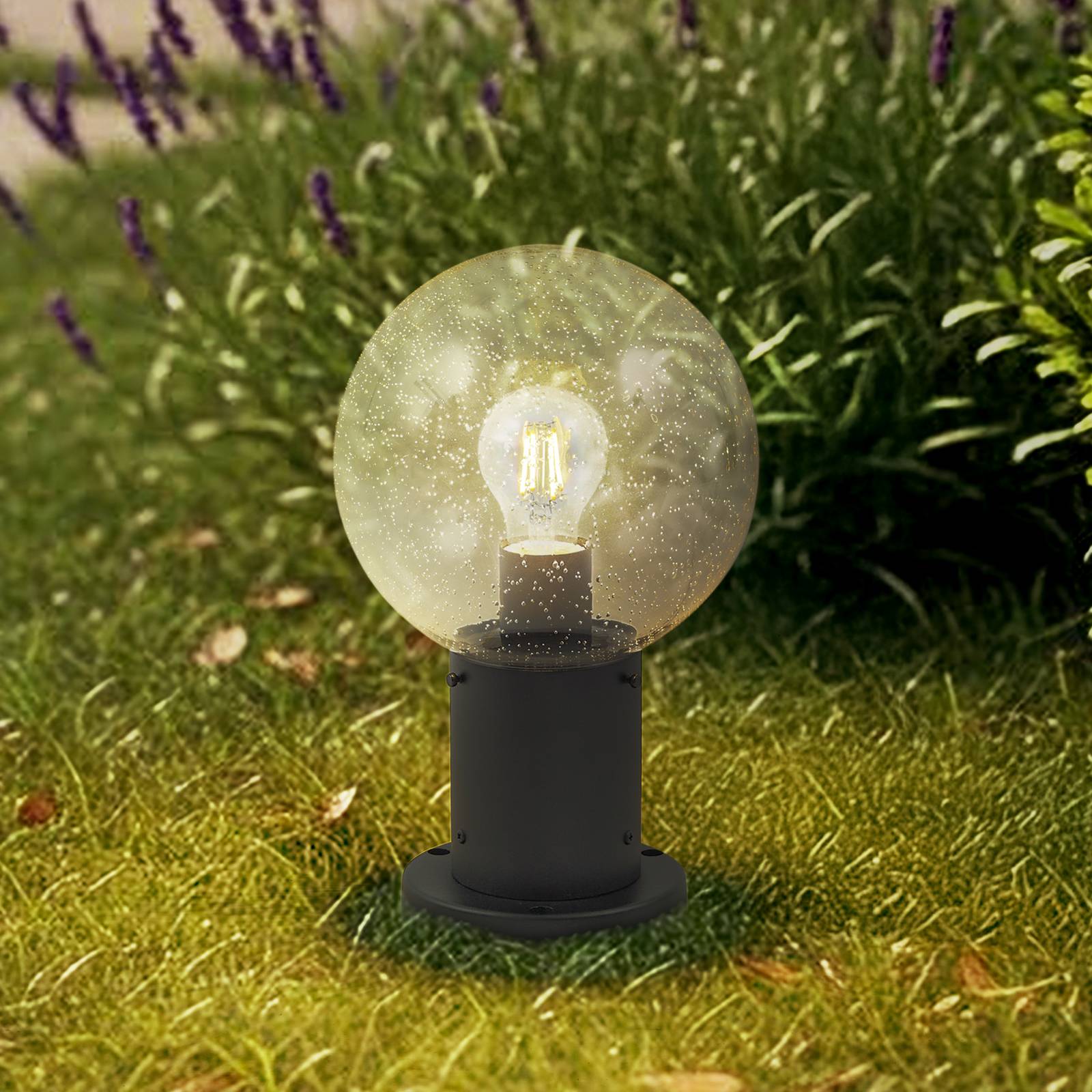 foto del prodotto lampioncino lindby dangan, trasparente, altezza 32 cm, vetro, metallo