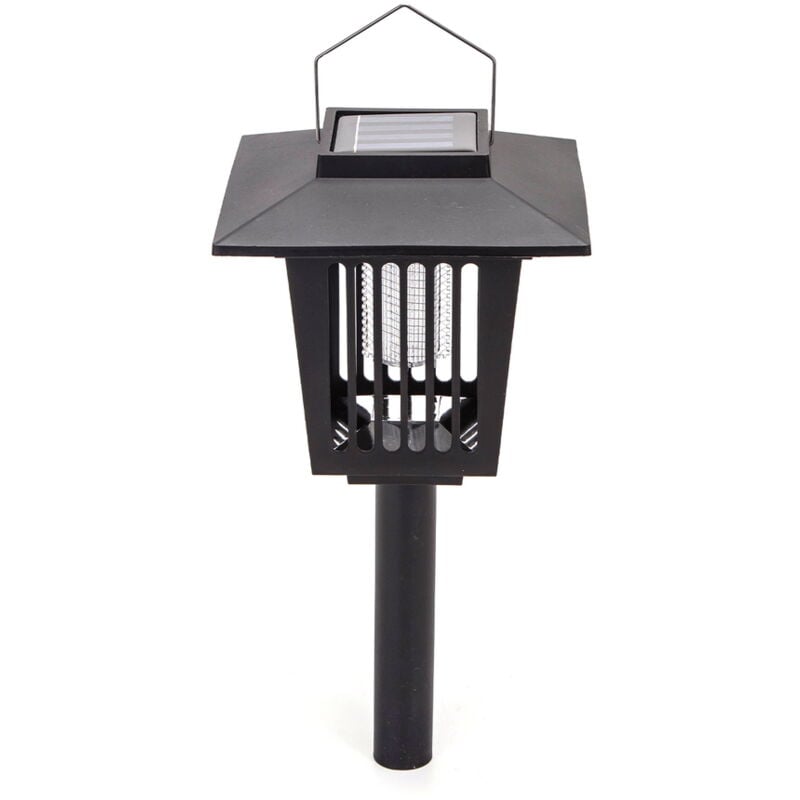 foto del prodotto lampioncino segnapassi antizanzare led jail 0,03w nero con pannello solare ip44 bianco freddo 6500k con sensore crepuscolare aigostar