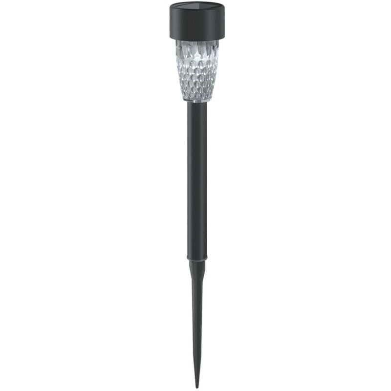 foto del prodotto lampioncino segnapassi led berry 0,2w nero con pannello solare ip44 bianco freddo 6500k con sensore crepuscolare aigostar