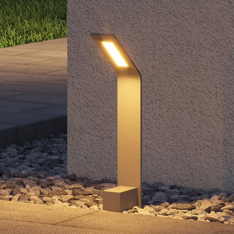 foto del prodotto lampione da giardino 3000k, luminoso da giardino ip65 paletti esterni led 12.8x9.8x40.8cm in alluminio per giardini, parchi, aree residenziali e