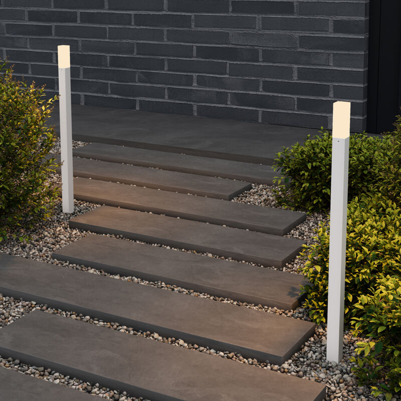 foto del prodotto lampione da giardino 3000k, luminoso da giardino ip65 paletti esterni led 3.8x3.8x80.6cm in alluminio per giardini, parchi, aree residenziali e