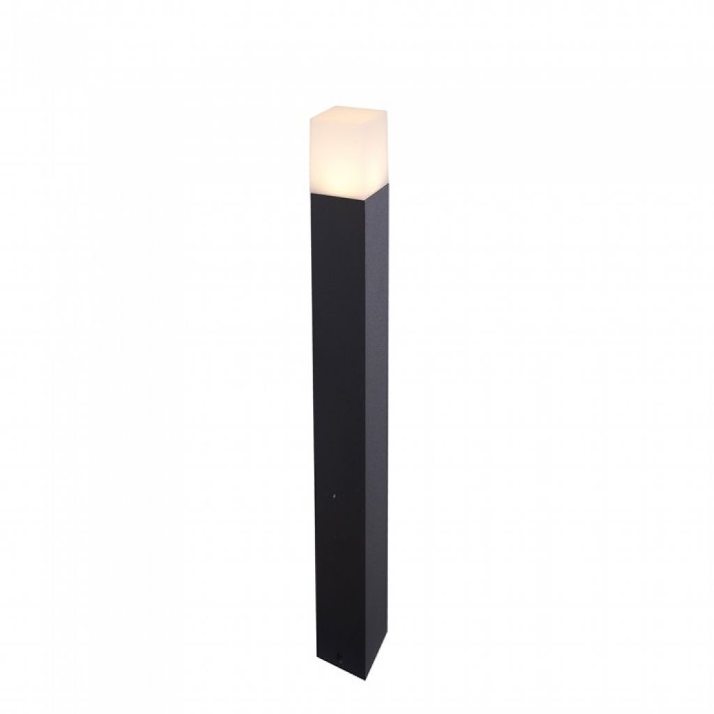 foto del prodotto lampione da giardino in alluminio 80x80x800m ip54 colore nero gu10
