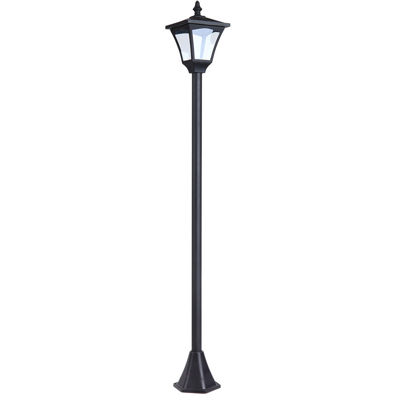foto del prodotto lampione da giardino led a energia solare nero 120 cm