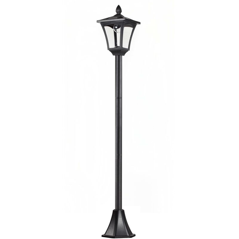 foto del prodotto lampione da giardino led a energia solare nero 160 cm