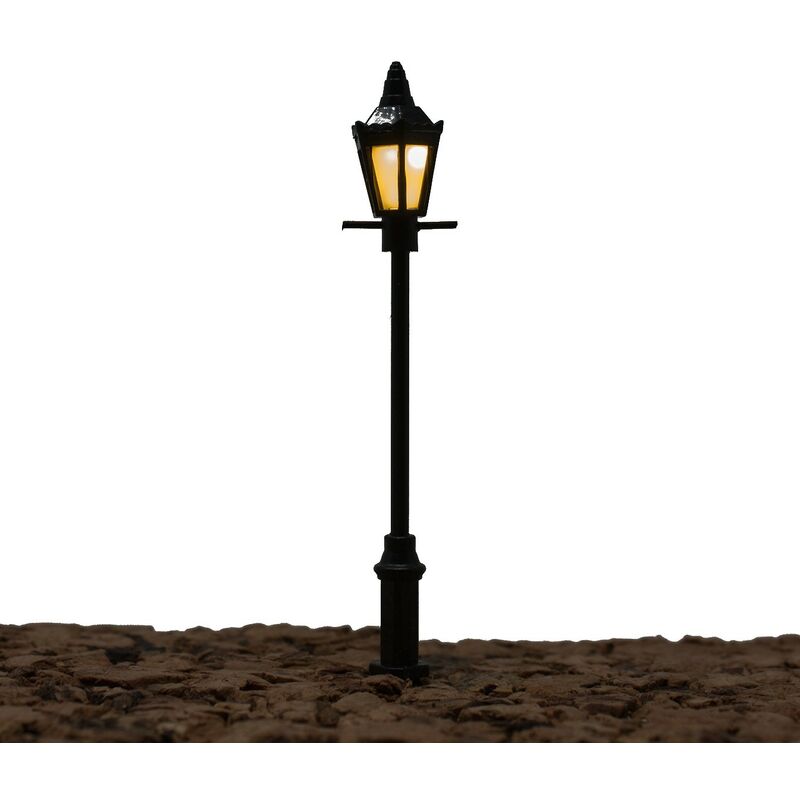 foto del prodotto lampione in ferro 8 cm con luce 3,5v accessori presepe 11682