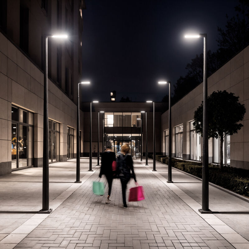 foto del prodotto lampione led 40w harlem osram nero bianco naturale 4000k