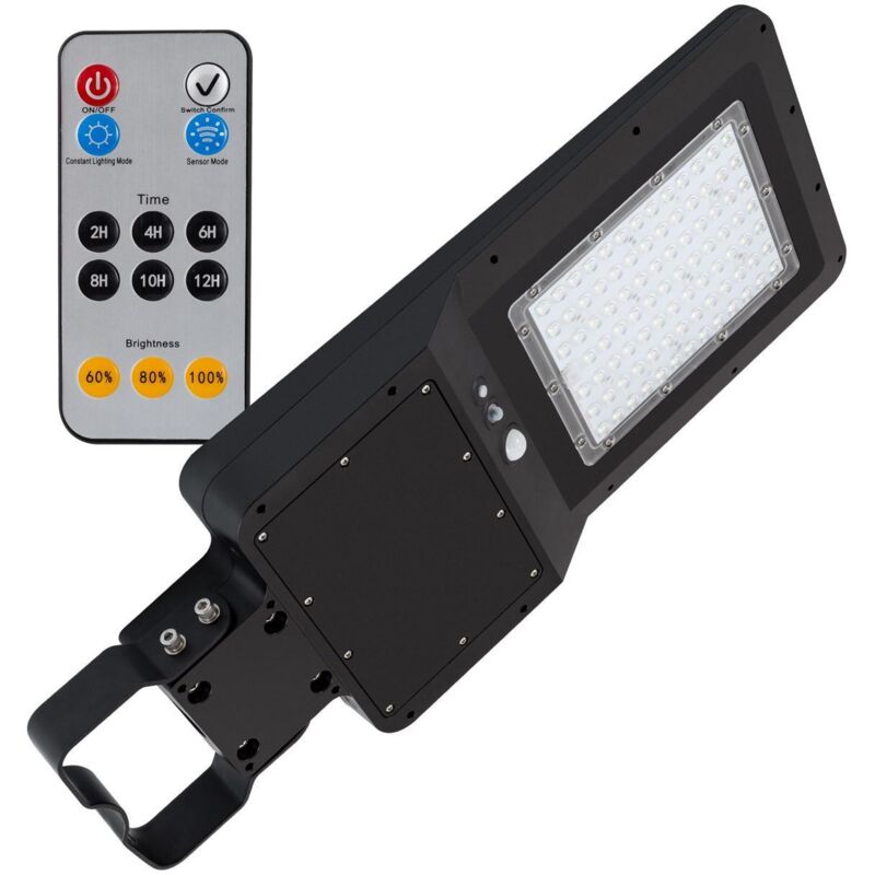 foto del prodotto lampione led solare 4800 lm 110 lm w con sensore di movimento e crepuscolare 4000k bianco naturale