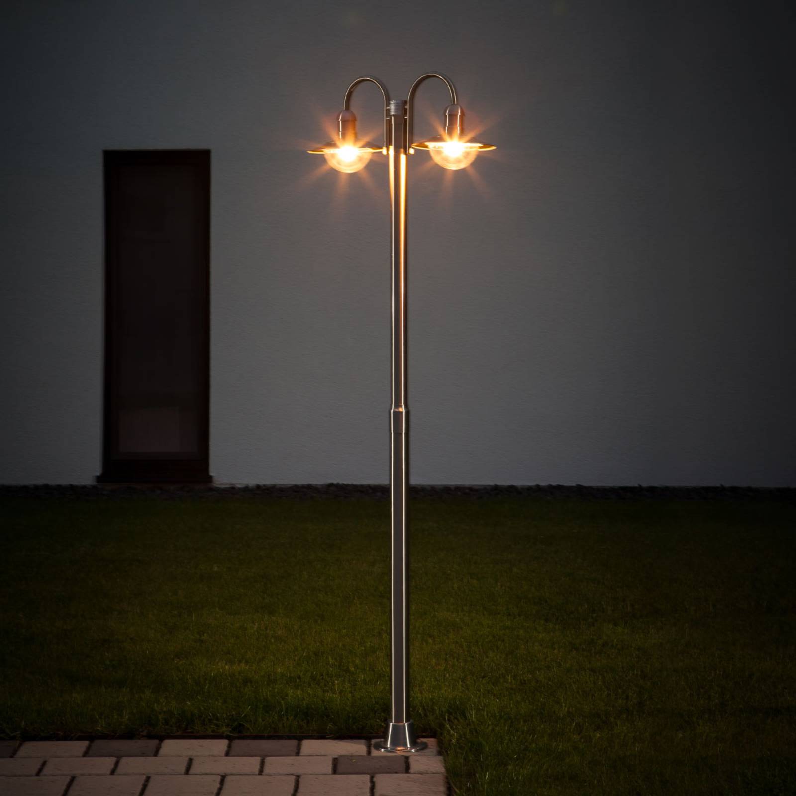 foto del prodotto lampione lindby damion, 200 cm, a 2 luci, e27, ip44