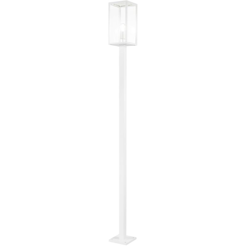 foto del prodotto lampione mirage in metallo bianco con diffusore in vetro 199,5 cm. bianco
