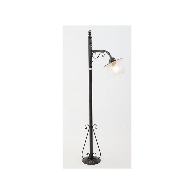 foto del prodotto lampione piantana piatto mini in ferro battuto lanterna piantana lampada