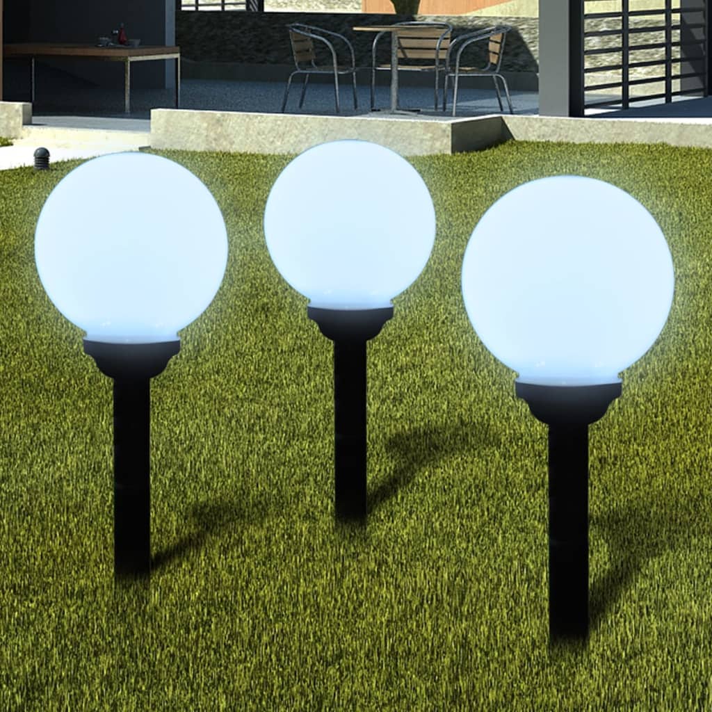foto del prodotto lampione solare a led da giardino 20 cm 3 pz con picchettocod mxl 97405