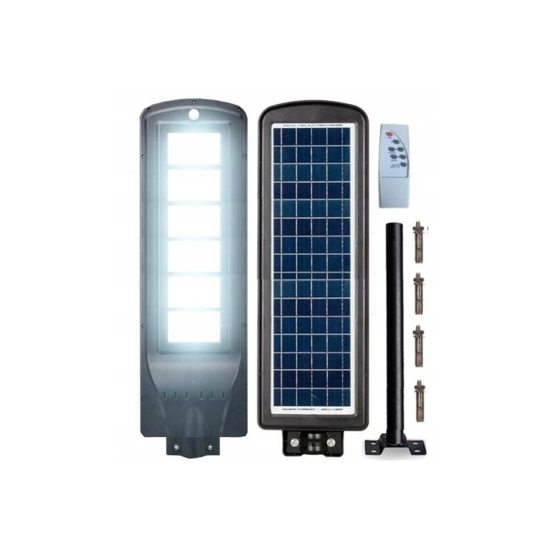 foto del prodotto lampione solare a led di grande dimensione per esterni con potente lanterna da 1200 w e sensore