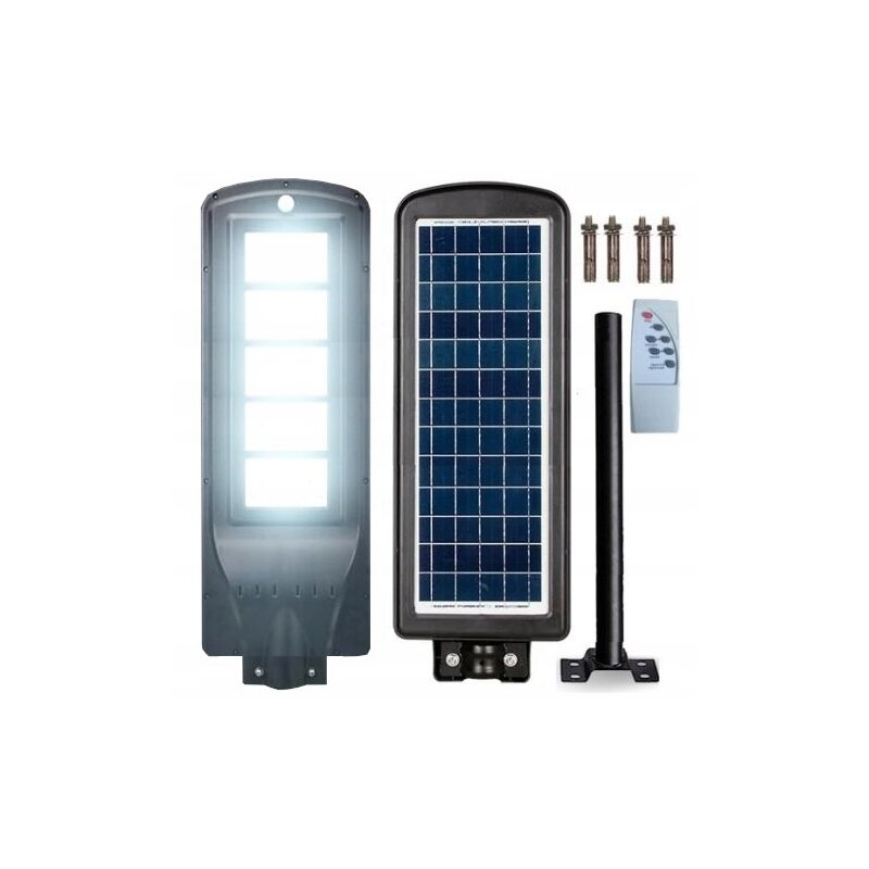 foto del prodotto lampione solare a led di grande dimensione per esterni con potente lanterna da 900 w e sensore