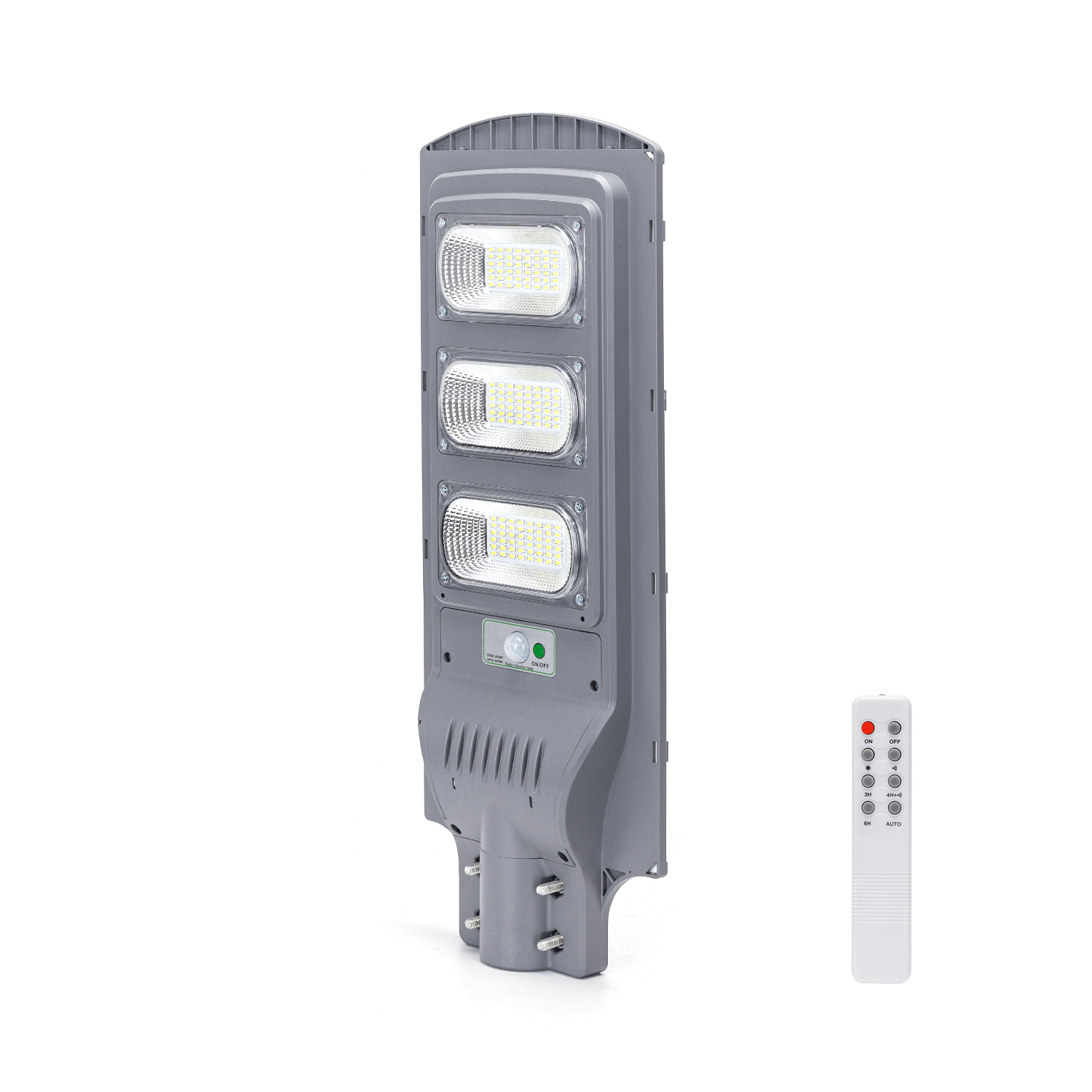 foto del prodotto lampione stradale faro a led 150w con pannello solare telecomando
