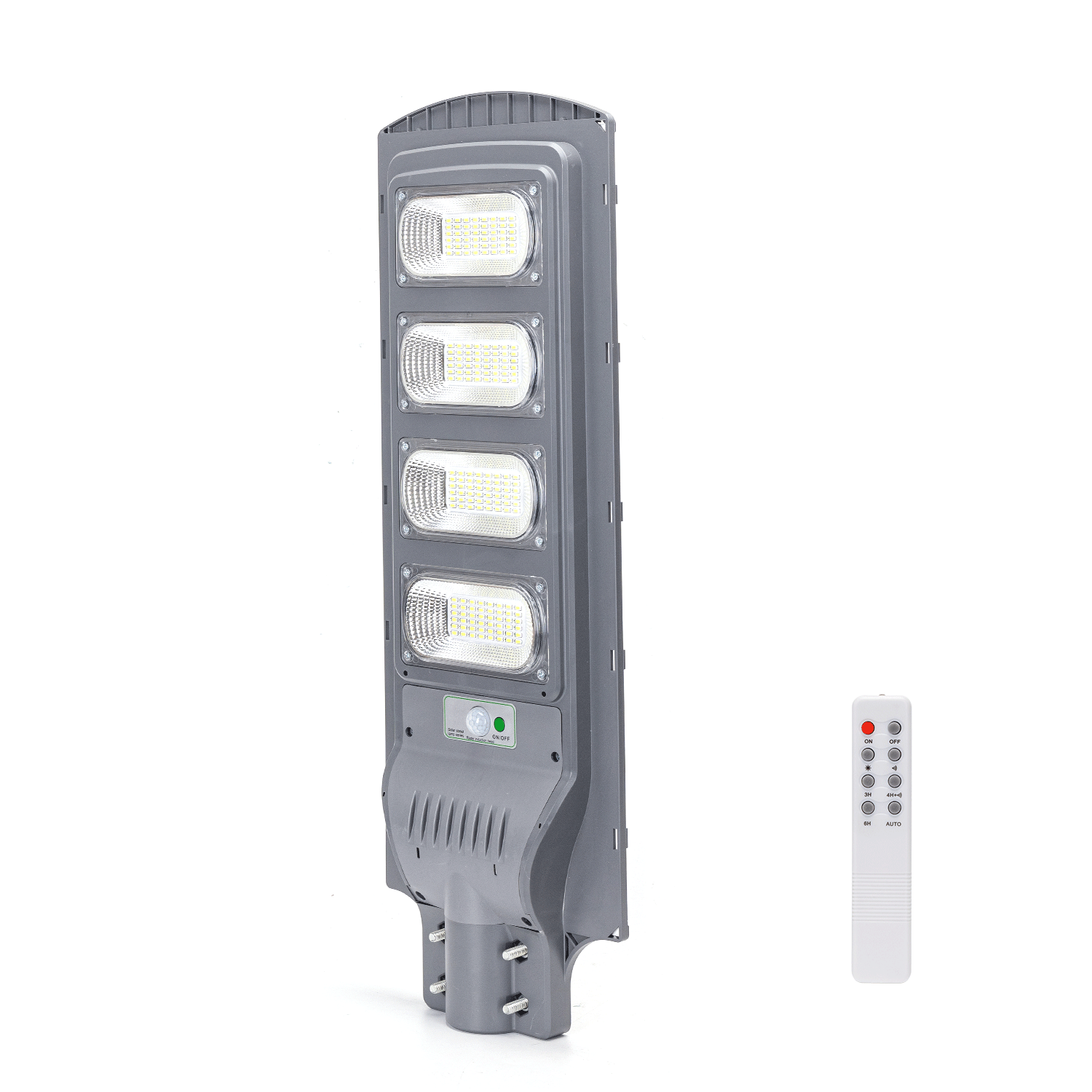 foto del prodotto lampione stradale faro a led 200w con pannello solare telecomando