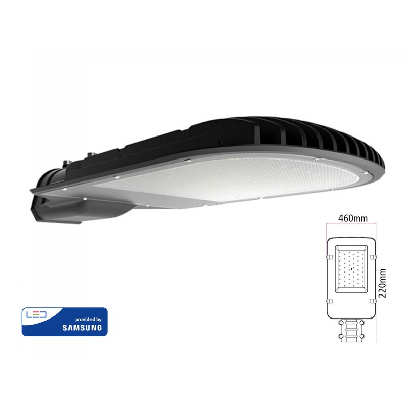 foto del prodotto lampione stradale led 100w chip samsung freddo 6400k street lamp per strada giardino villa sku 21536