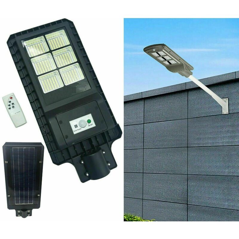 foto del prodotto lampione stradale led 120 w pannello solare fotovoltaico led con telecomando