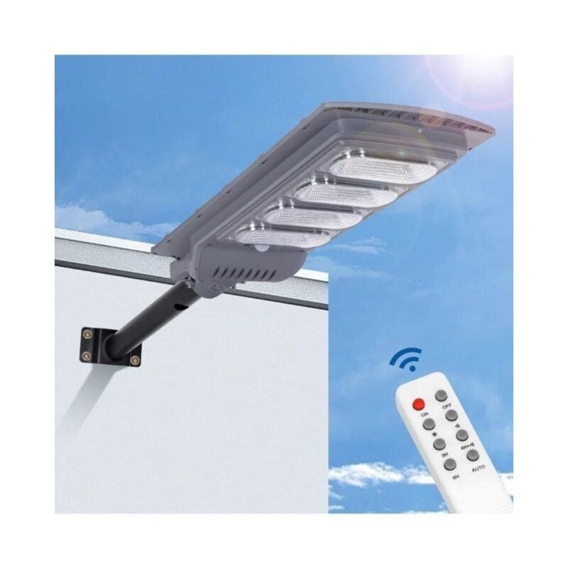 foto del prodotto lampione stradale solare 200w con crepuscolare e movimento