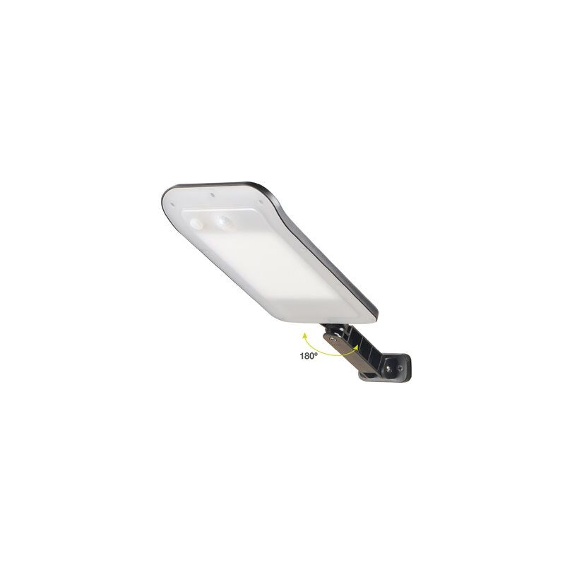 foto del prodotto lampione stradale solare led bajura con sensore crepuscolare e di movimento 14w 6500k nero