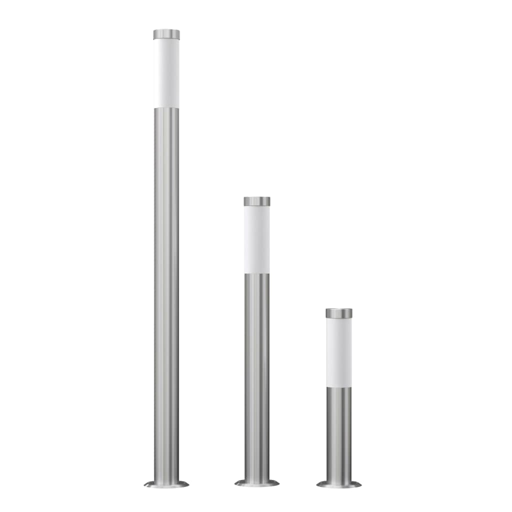 foto del prodotto lampioni da giardino 3 pz impermeabili in acciaio inox cod mxl 72422