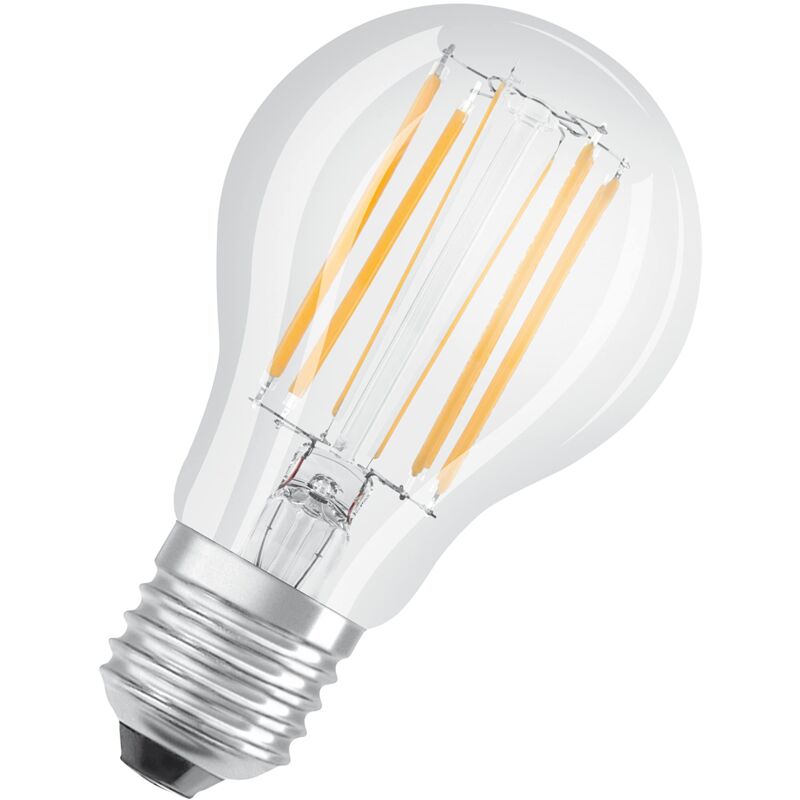 foto del prodotto lamps lampada led, forma a lampadina, e27, 7.5 watt, trasparente, bianco freddo, 4000 kelvin osram