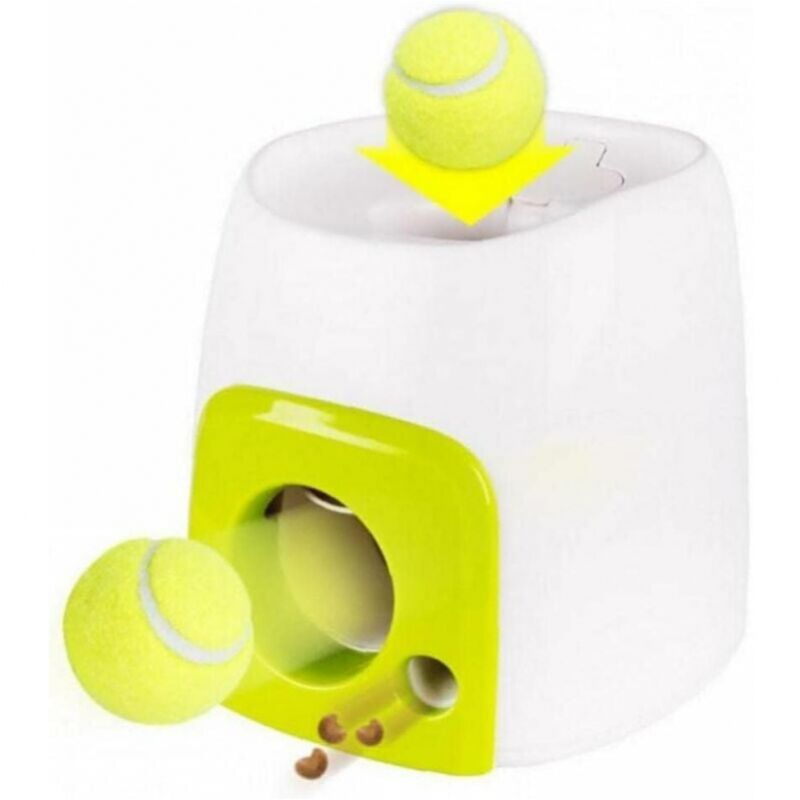 foto del prodotto lanciapalle automatico giocattolo interattivo per cani, macchina lanciapalle da tennis per animali domestici