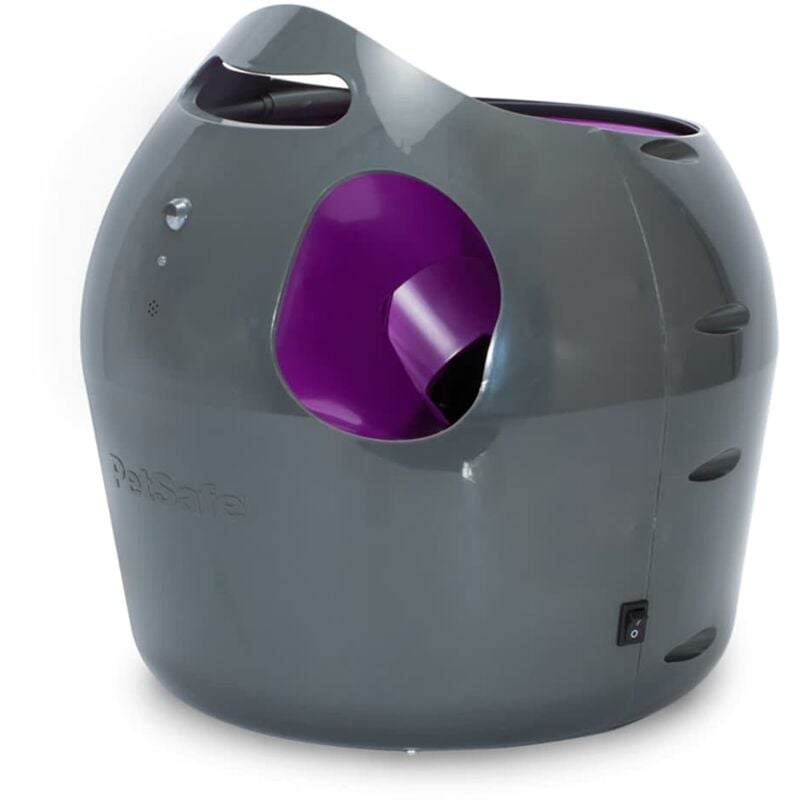 foto del prodotto lanciapalline automatico 9 m grigio e viola petsafe