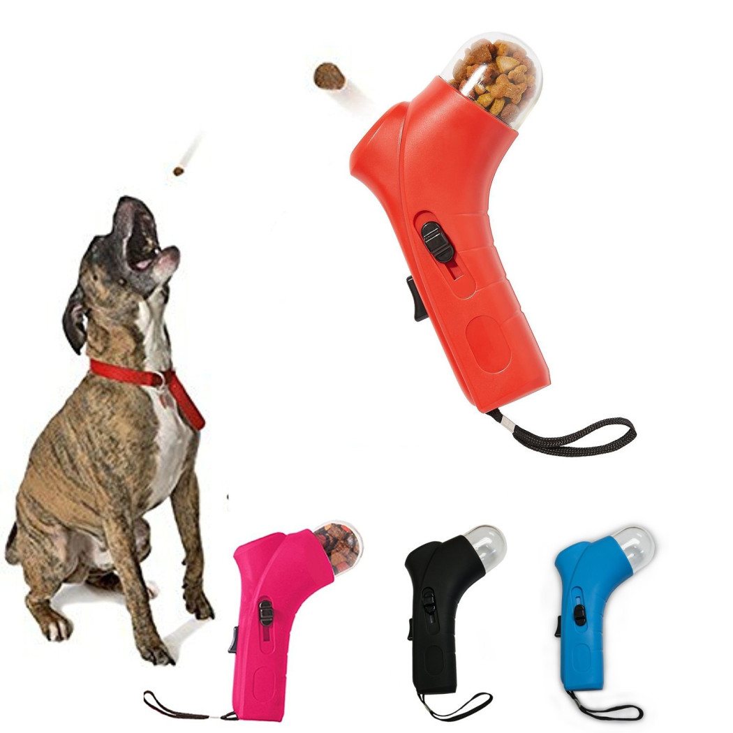 foto del prodotto lanciatore di crocchette cibo automatico per addestramento cani e gatti trade shop traesio