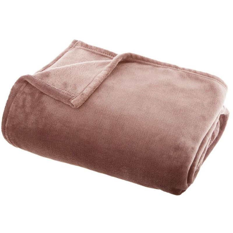 foto del prodotto lancio di flanella rosa 125x150cm atmosphera cr ateur d int rieur