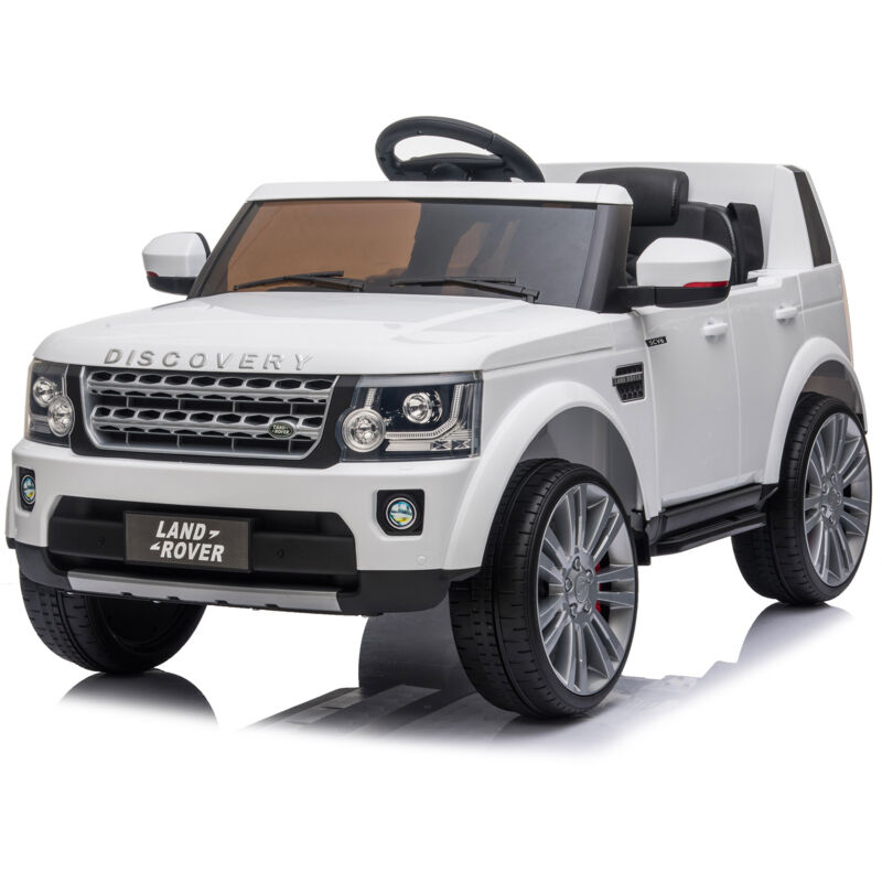 foto del prodotto land rover macchina elettrica per bambini 12v con licenza discovery bianca