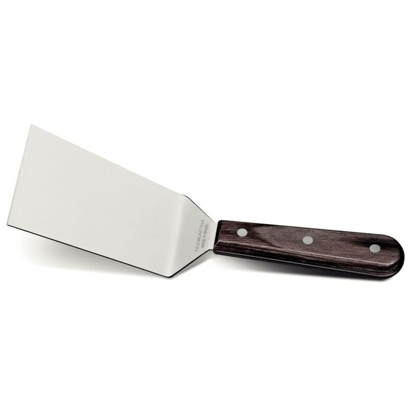 foto del prodotto landhaus paletta da barbecue, in acciaio inox, manico in legno certificato fsc, antiruggine, lavabile in lavastoviglie, 27 cm, larghezza 9 cm