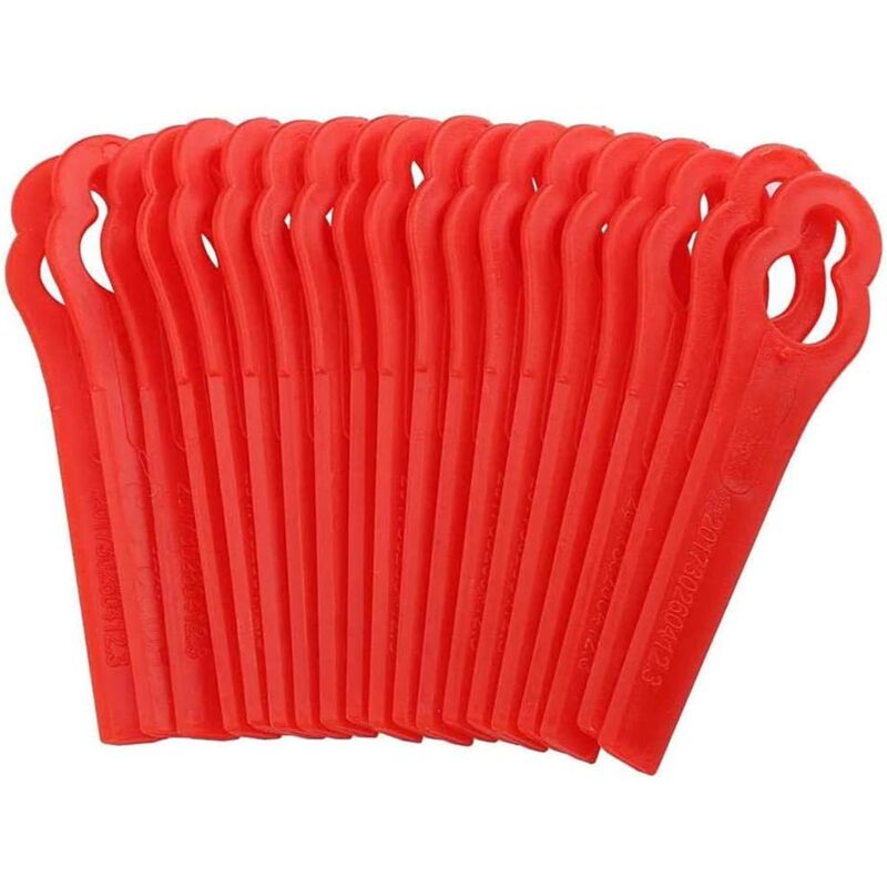 foto del prodotto langray 100 lame per tagliabordi, punte per tagliabordi zoneyan, coltello di ricambio in plastica, lama di ricambio per tosaerba, 100 coltelli in