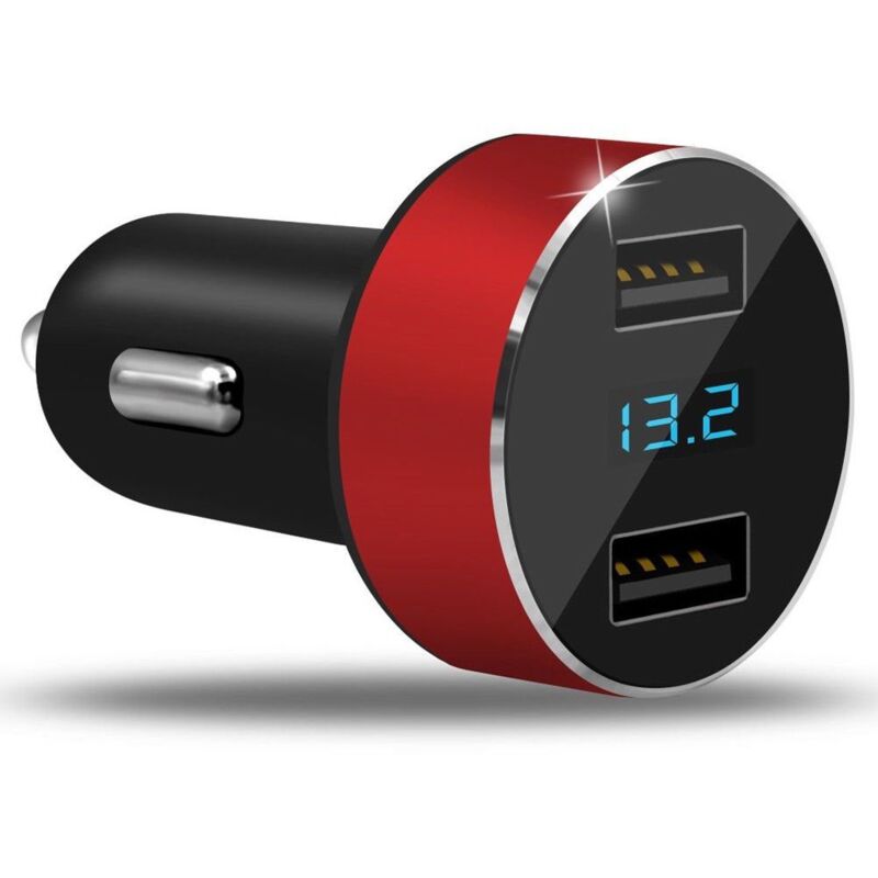 foto del prodotto langray adattatore per caricabatteria da auto a doppia porta 3,1 a, presa accendisigari usb 12 v 25 v, voltmetro digitale a led per cellulare,