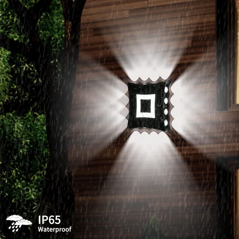foto del prodotto langray applique da parete per esterni a led cob moderna da 22 w, lampada da parete in alluminio e acrilico ip65 impermeabile, luce bianca fredda