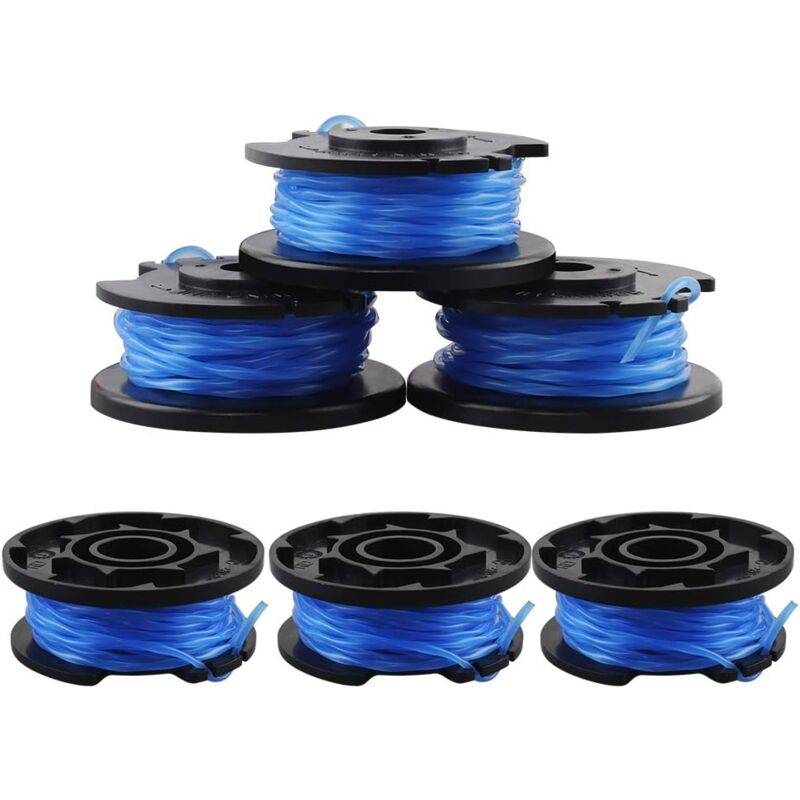 foto del prodotto langray bobina di ricambio da 6 pezzi per decespugliatore ryobi con cappuccio per decespugliatore, compatibile con ryobi one ac14rl3a 18v 24v 40v,