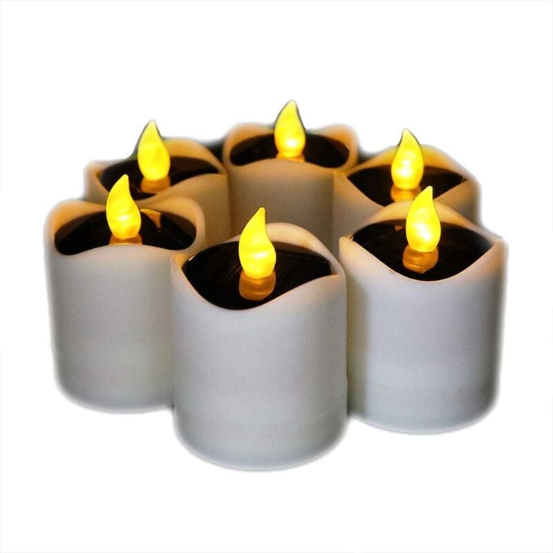 foto del prodotto langray candele a led, candele a fiamma solare, candele a led realistiche e luminose, alimentate ad energia solare, tremolanti, impermeabili, per