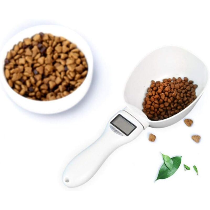 foto del prodotto langray cucchiaio dosatore per cibo per animali domestici da 800 g 0,1 g con bilancia da cucina, display led, portatile, rimovibile, per alimenti.