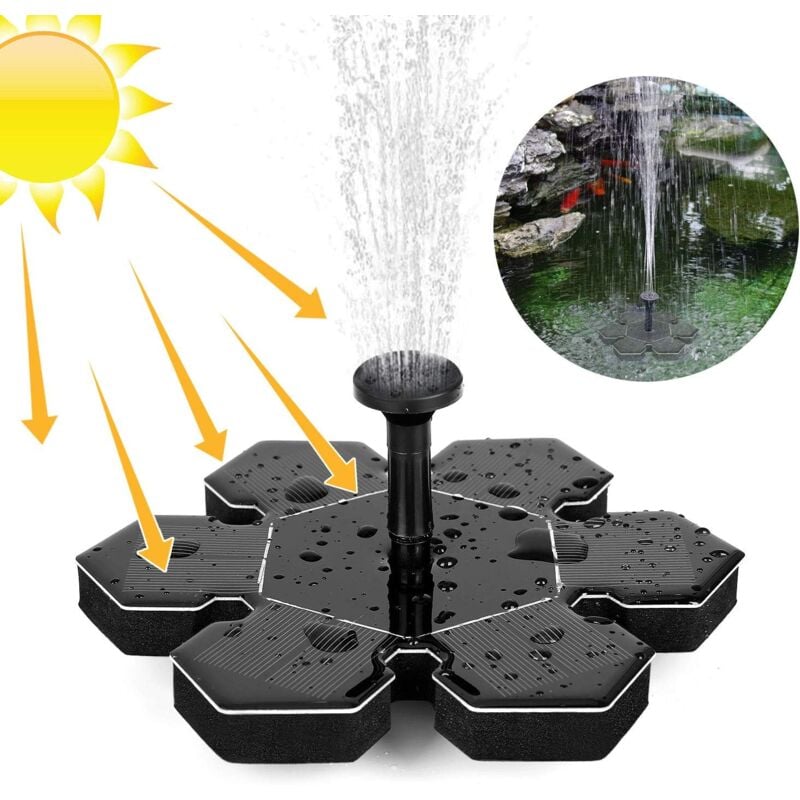 foto del prodotto langray fontana solare da esterno con pannello solare da 1,5 w 