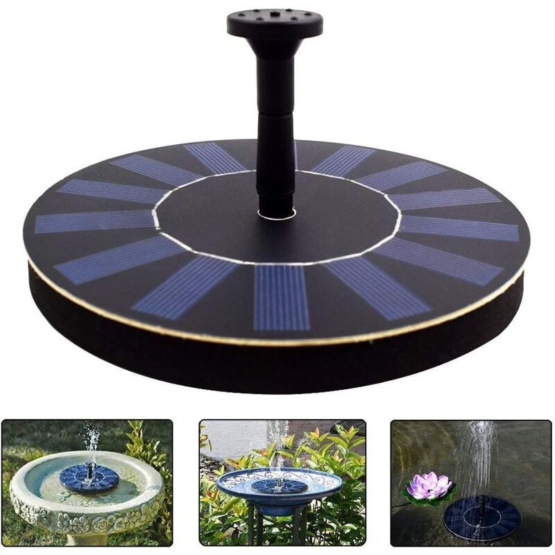 foto del prodotto langray fontana solare, pompa galleggiante con 4 ugelli di spruzzo per diverse portate d acqua, ideale per vasche per uccelli, piccoli laghetti e