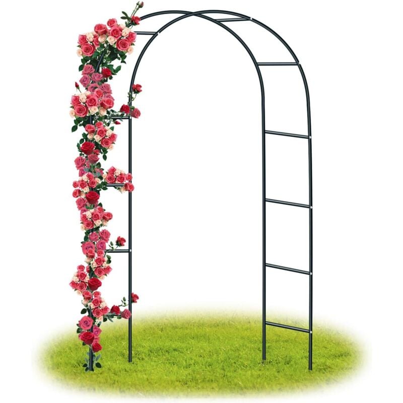 foto del prodotto langray forever speed arco da giardino arco per matrimoni supporto per arco per rose colonna da giardino, arco da giardino in metallo piante