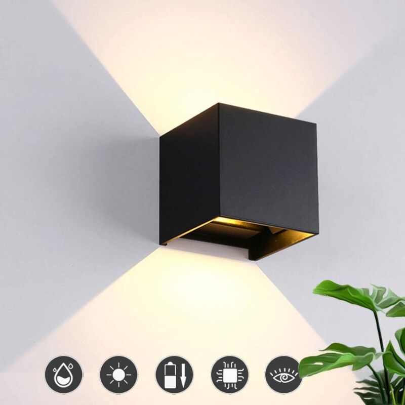 foto del prodotto langray lampada da parete a led per interni ed esterni 12w apparecchi di illuminazione moderni in alluminio con angolo del fascio regolabile