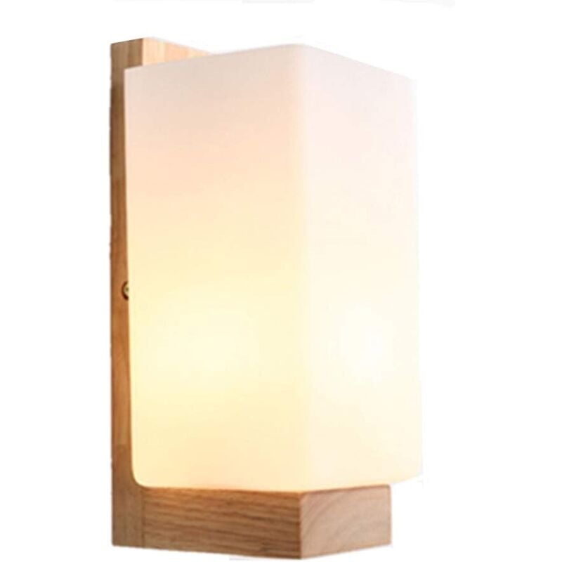 immagine 0 del prodotto langray lampada da parete in stile scandinavo, lampada da parete in legno semplice per comodino, soggiorno, scale, corridoio 