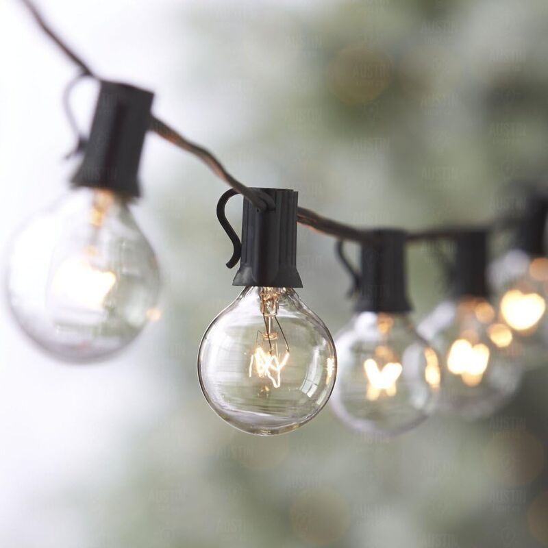 foto del prodotto langray luci fatate, luci fatate collegabili con 25 lampadine g40, 7,62 m, luci a catena impermeabili, decorazione per esterni e interni per