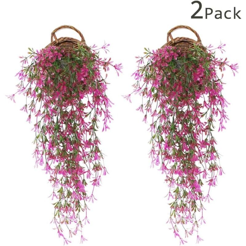 foto del prodotto langray - pezzi di edera finta pianta di edera artificiale edera rampicante foglia di edera artificiale decorazioni finte di glicine per matrimoni decorazioni per feste in giardino - rosso -