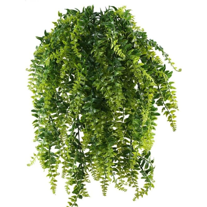 foto del prodotto langray piante artificiali di felce, piante sospese, piante verdi artificiali, piante di plastica per balcone, esterno, in vaso, decorazione da