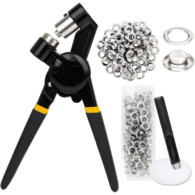 foto del prodotto langray pinze per occhielli con occhielli da 10 mm, pinze per occhielli per teloni, perforatrice per occhielli per punzonatura, pinze per fori per