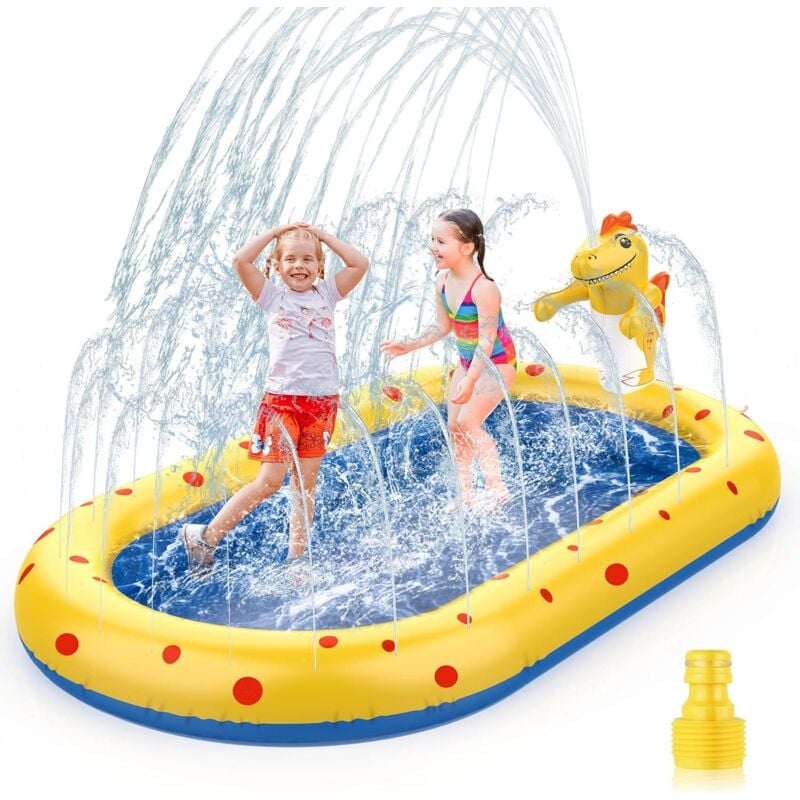 foto del prodotto langray piscina gonfiabile per bambini, area giochi, tappeto da gioco per soggiorno per bambini di 3, 4, 5, 6, 7 e 8 anni, dinosauro.
