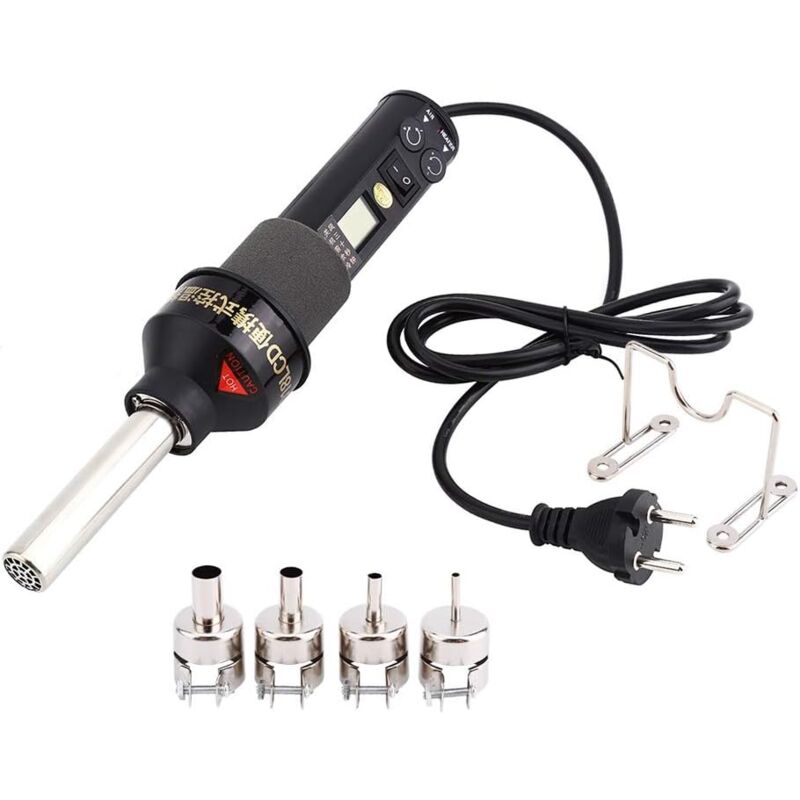 foto del prodotto langray pistola ad aria calda pistola ad aria calda regolabile professionale da 220 v e 450 w, lcd, stazione di saldatura dissaldante