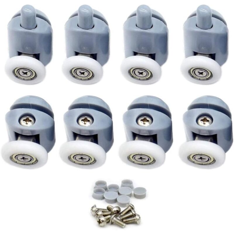 foto del prodotto langray rulli per porta doccia 8 pezzi rulli per porta doccia ruote per porta doccia scorrevoli cabina doccia per porta doccia bagno 23mm rapanda